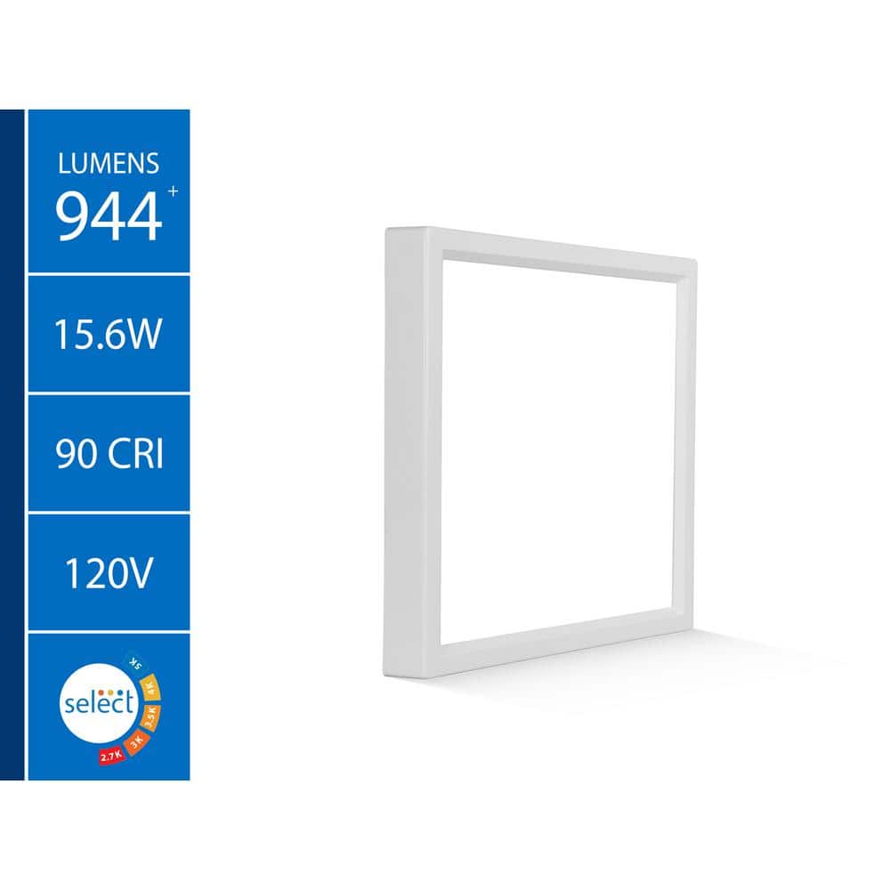 6-Inch White Square Selectable LED Surface Mount Downlight