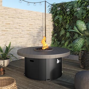 48 in. Round Propane Fire Pit with Protective Cover