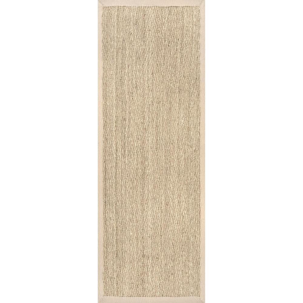 nuLOOM Larnaca Seagrass Herringbone Natural 2 ft. 6 in. x 6 ft. Indoor