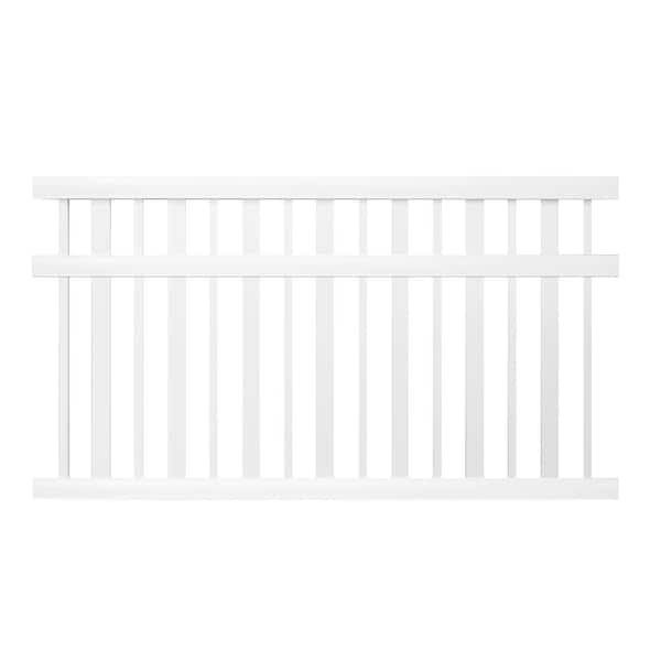 Weatherables Atlantis 5 ft. H x 8 ft. W White Vinyl Pool Fence Panel