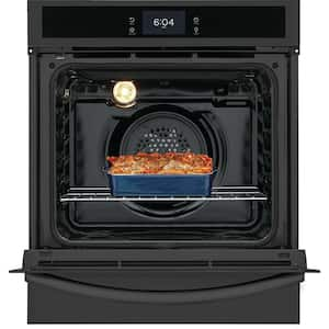 Gallery 24 in. Single Electric Wall Oven Self-Cleaning with Air Fry, Steam Bake and True Convection in Black