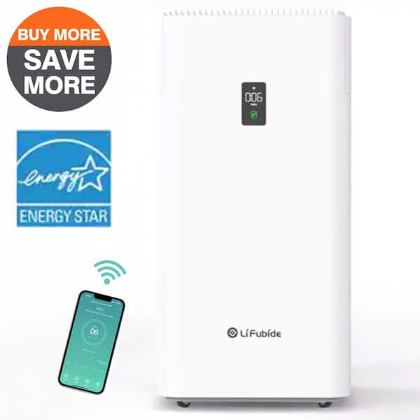4555 Sq. Ft. HEPA - True Whole House Air Purifier in White with Automatic Shutoff and Washable Filter