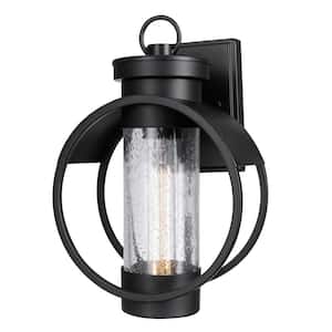 Balvin Black Industrial Indoor/Outdoor 1-Light Wall Sconce