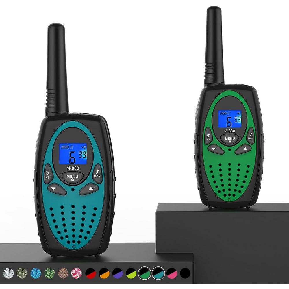 2 Way Radios Portable Walkie Talkie Long Range Camping Accessories with Mic