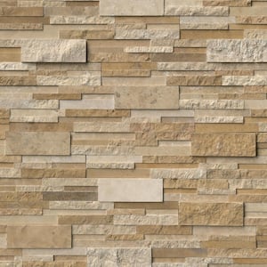 Casa Blend 3D Ledger Panel 6 in. x 24 in. Textured Travertine Wall Tile (60 sq. ft./Pallet)