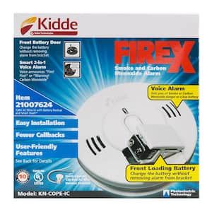 Firex Hardwired Combination Smoke and Carbon Monoxide Detector with Voice Alarm and Front Load Battery Door (3-Pack)