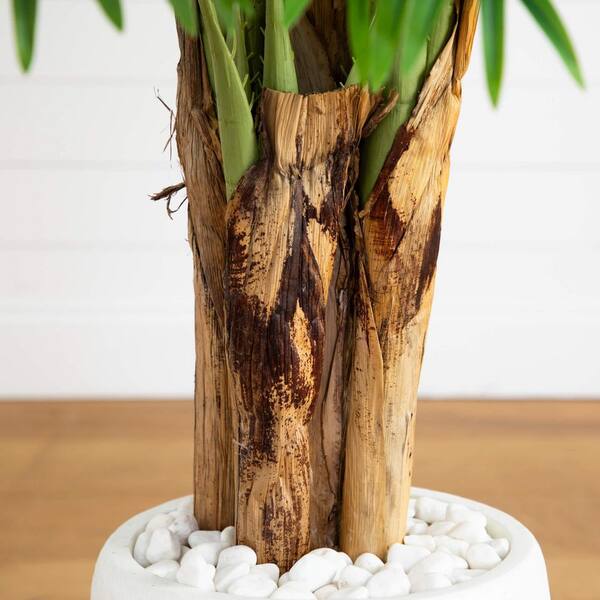 Nearly Natural Indoor 5.5 ft. Triple Areca Palm Artificial Tree in