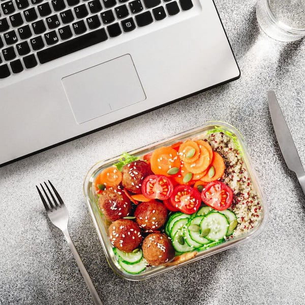 24-Piece Borosilicate Glass Food Storage Container Set with Airtight Locking Lids and Stackable Design, in Green