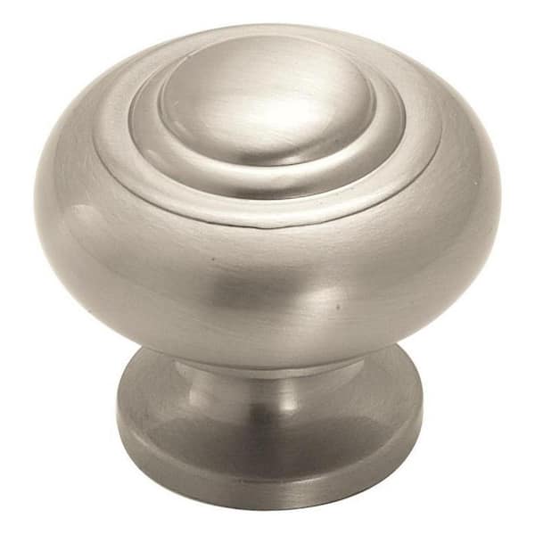 Amerock Inspirations 1-3/16 in (30 mm) Diameter Satin Nickel Round Cabinet Knob