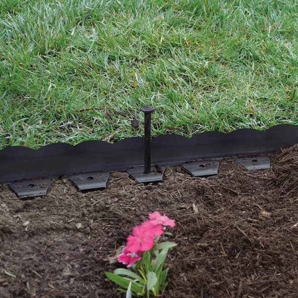 Vigoro 40 ft. Scalloped No-Dig Edging Kit Vigoro 40 ft. Scalloped No-Dig Edging Kit