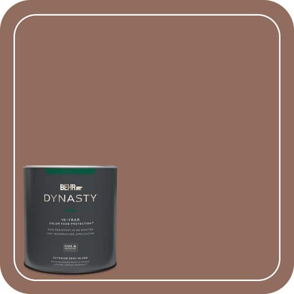BEHR DYNASTY 1 qt. #220F-6 Chocolate Curl Semi-Gloss Exterior Stain-Blocking Paint & Primer