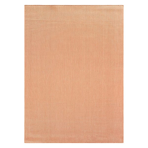 World Rug Gallery Rust 7 ft. 10 in. x 10 ft. Solid Flatweave Indoor/Outdoor Area Rug