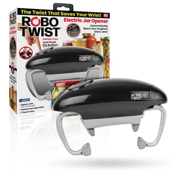 As Seen on TV Robo Twist Hands-Free Electric Automatic Jar Opener in Black