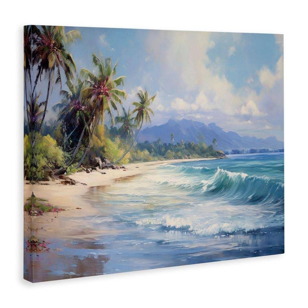 Stupell Industries Tropical Coast with Rolling Waves by Franklyn ...