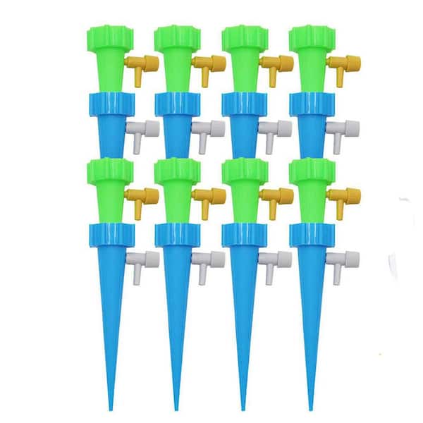 16-Piece Plant Watering Spikes Set with Adjustable Flow Control Valve for Slow Drip Irrigation System, Ideal for Plants