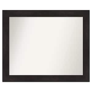 Furniture Espresso 39.75 in. x 32.75 in. Custom Non-Beveled Satin Recyled Polystyrene Bathroom Vanity Wall Mirror