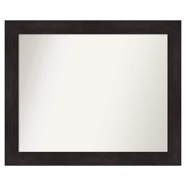 Amanti Art Furniture Espresso 39.75 in. x 32.75 in. Custom Non-Beveled Satin Recyled Polystyrene Bathroom Vanity Wall Mirror