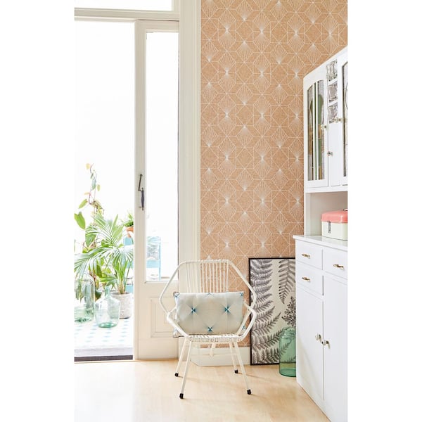 Halcyon Neutral Geometric Wallpaper