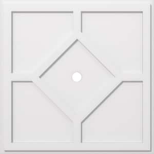 1 in. P X 11 in. C X 32 in. OD X 2 in. ID Embry Architectural Grade PVC Contemporary Ceiling Medallion