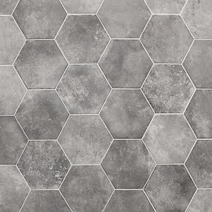 Ivy Hill Tile Hayes Gris 4 in. x 0.31 in. Matte Porcelain Floor and ...