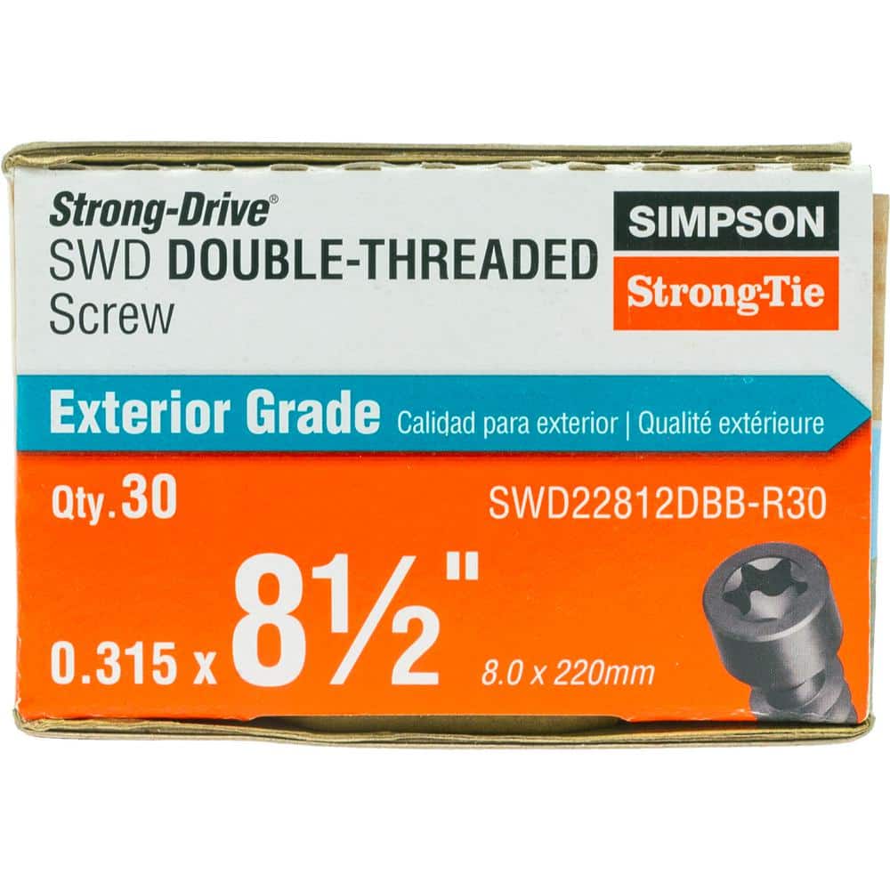 Simpson Strong-Tie 0.235 in. x 8-1/2 in. Black Strong-Drive SWD
