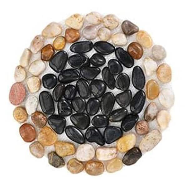 10 x 10 in. Outdoor Non-Slip Garden Stepping Stones with Natural River Stones Durable Path Mats for Patio Yard 6-Pack