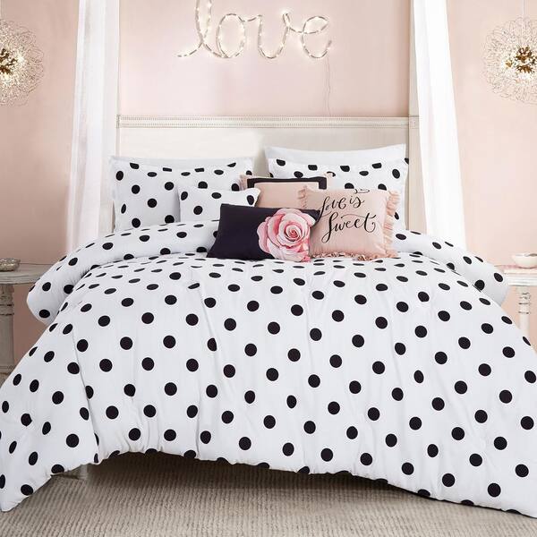 black and white polka dot comforter