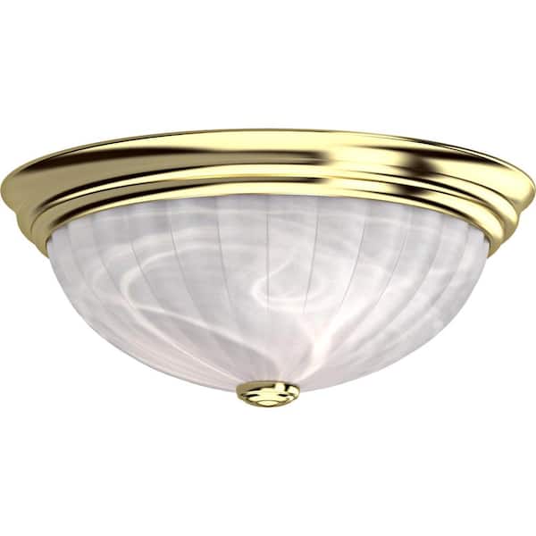 Volume Lighting Marti 1-Light Polished Brass Flushmount