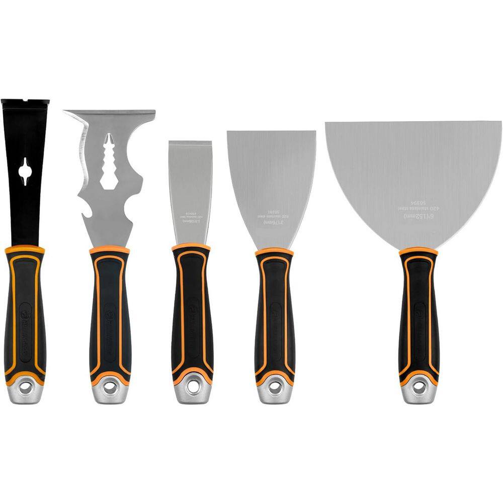 5-Piece Drywall Repair Knife Set with Stiff Blade Scraper Pry Bar 14-1 Multi Painter's Tool Flexible Putty Knife price history on PriceWatchPro