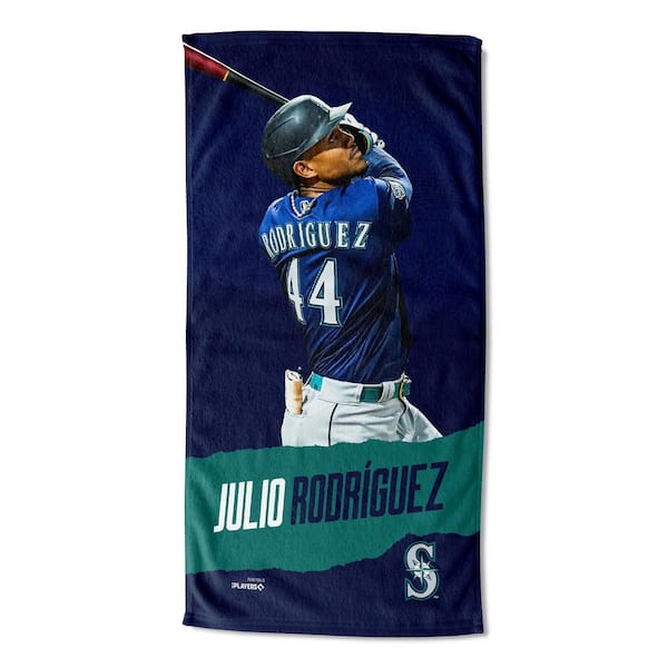 THE NORTHWEST GROUP MLB Multi-Color Mariners 23 Julio Rodriguez Printed Cotton/Polyester Blend Beach Towel