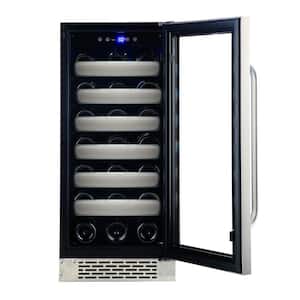 Elite 33-Bottle Seamless Stainless Steel Door Single Zone Built-In Wine Refrigerator