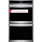 30 in. Double Electric Wall Oven in Stainless Steel with Air Fry and Total Convection