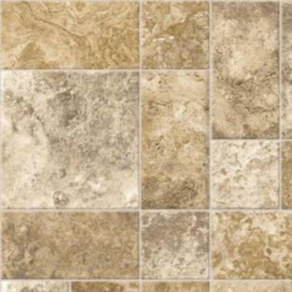 Armstrong Take Home Sample - Caspian II Modular Stone Beige Vinyl Plank Flooring - 6 in. x 9 in.