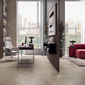 LithoTech Greige Beige 35.43 in. x 35.43 in. Matte Porcelain Floor and Wall Tile (17.43 sq. ft./Case)