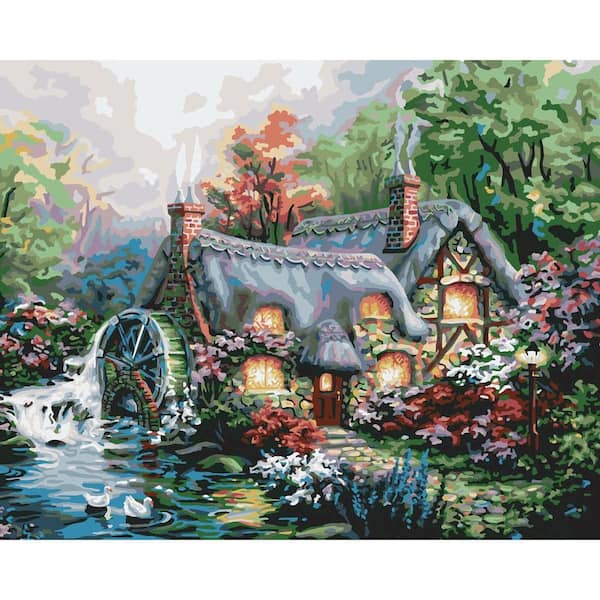 Plaid Paint by Number 16 in. x 20 in. 24-Color Kit Cottage Mill Paint by Number