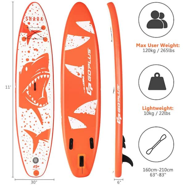 Stand upパドルボード VEVOR Inflatable Stand Up Paddle Board 11ft. Sup Surf Board