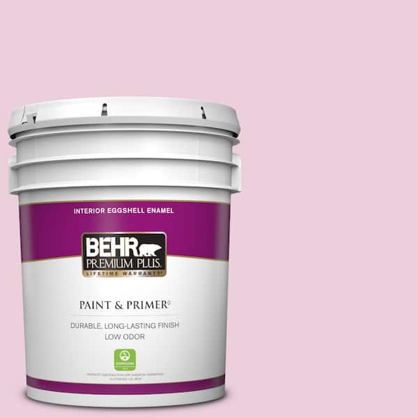 BEHR PREMIUM PLUS 5 gal. #M130-2 Creamy Freesia Eggshell Enamel Low Odor Interior Paint & Primer