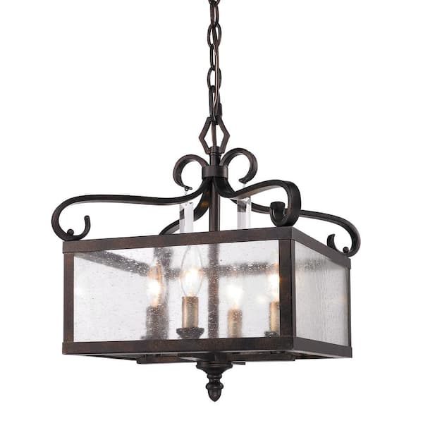 Valencia 4-Light Fired Bronze Pendant Light