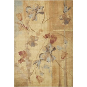 Somerset Beige 7 ft. x 10 ft. Floral Contemporary Area Rug