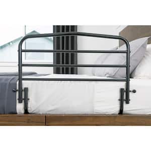 30 in. Safety Bed Rail with Swing-down Assist Handle in Black