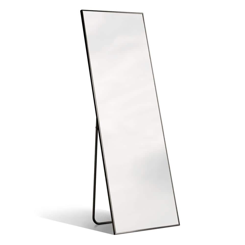 WallBeyond Modern Design 64 in. W x 21 in. H Aluminum Floor Mirror 345252 - The Home Depot