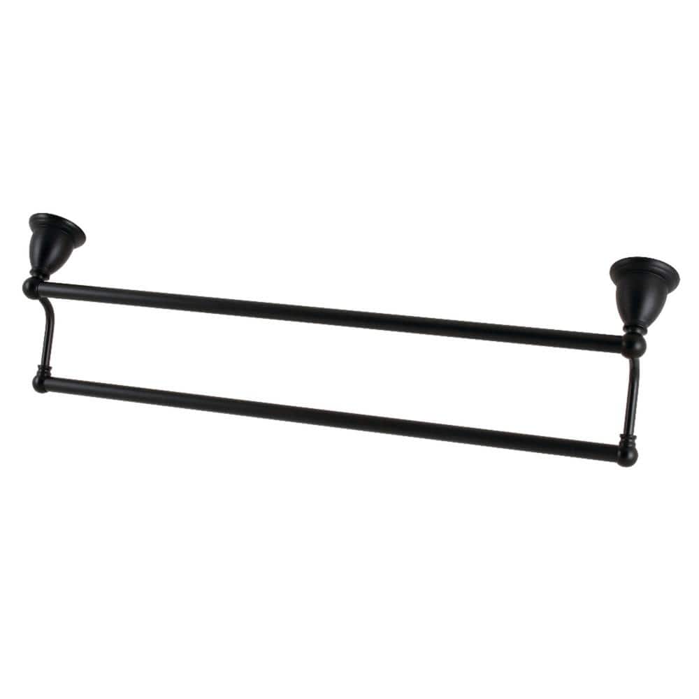 Heritage 24 in. Wall Mounted Dual Towel Bar in Matte Black price history on PriceWatchPro