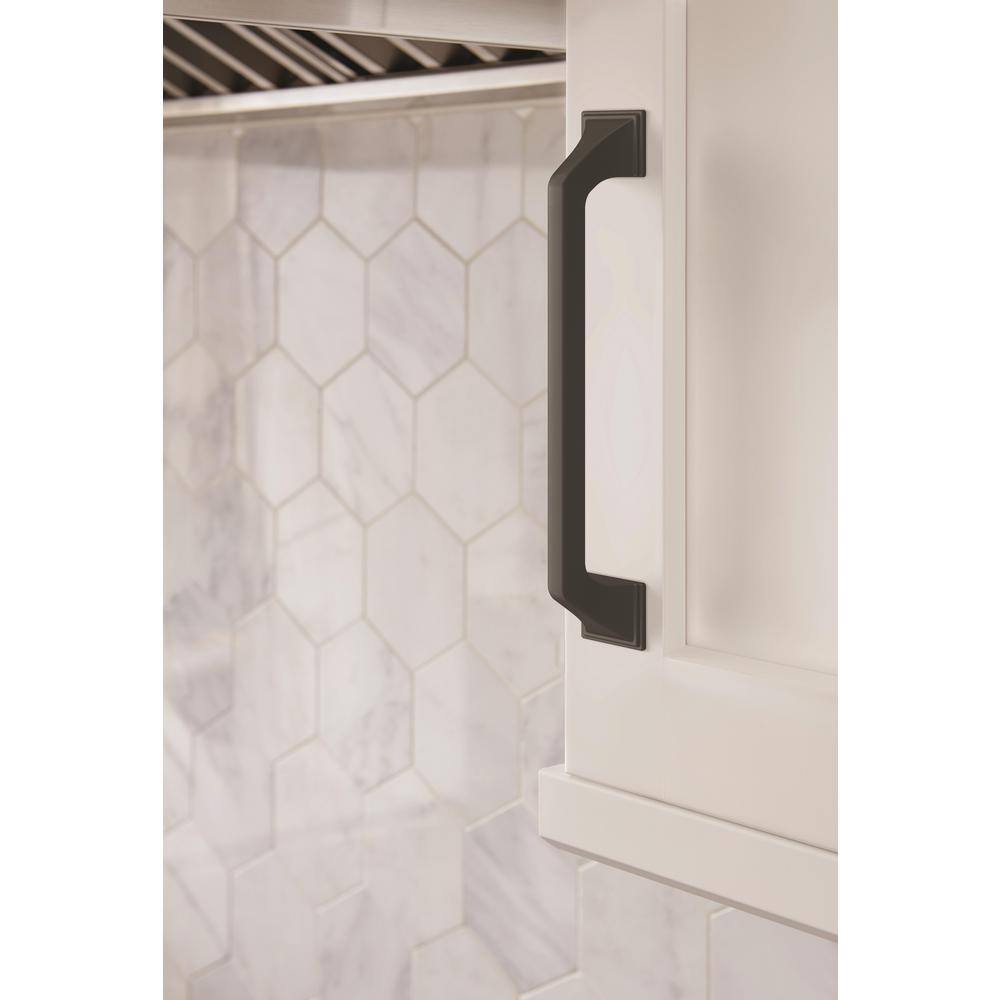 Matte Black Zinc Cabinet Drawer Pull with Mounting Hardware