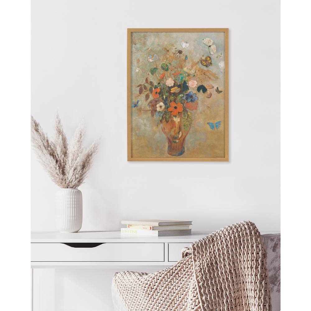 Gold Framed Odilon Redon Still Life with Flowers Print 12x16