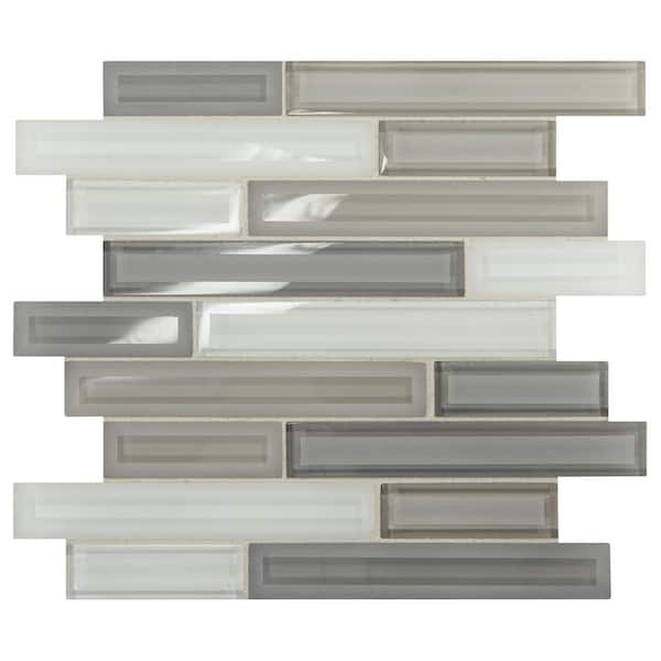 Daltile Premier Accents Ocean Linear Random 11 in. x 13 in. x 8 mm Glass Mosaic Wall Tile (0.946 sq. ft. / piece)