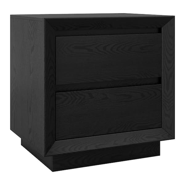 Meyer&Cross Emmett Black Grain 2 Drawer 23. 625in. W Nightstand
