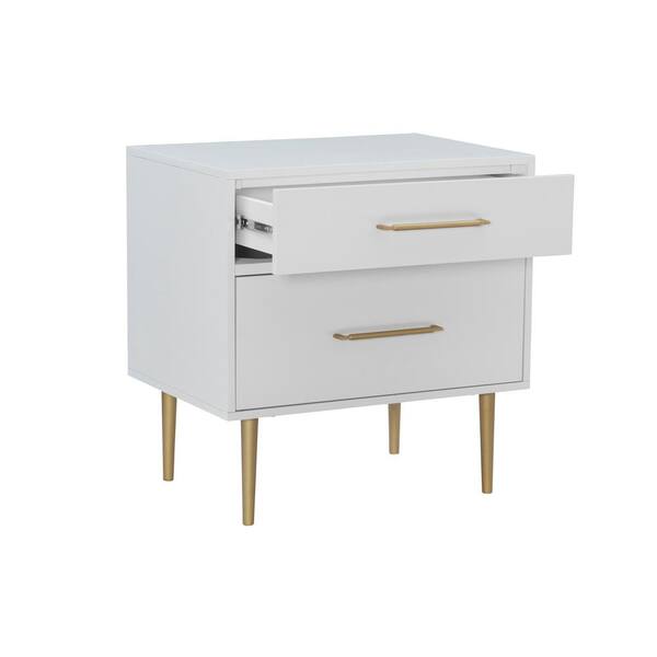 Costway 2-Drawer Bedroom Cabinet, Stackable Storage