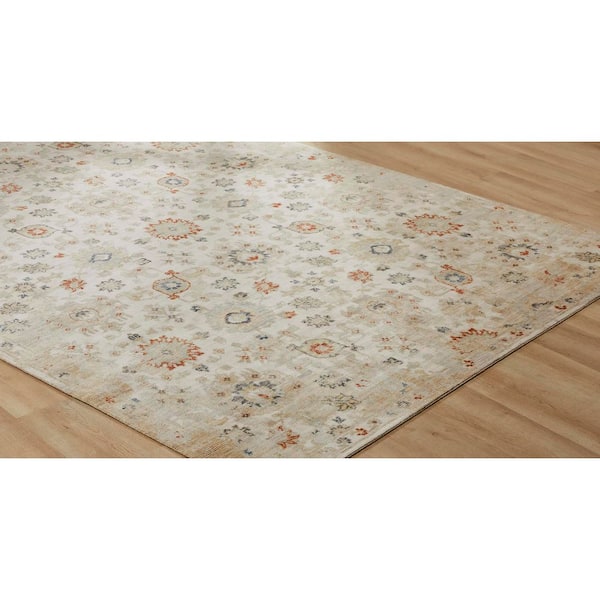 8 ft. x 11 ft. Red Rosemont Abstract Washable Area Rug