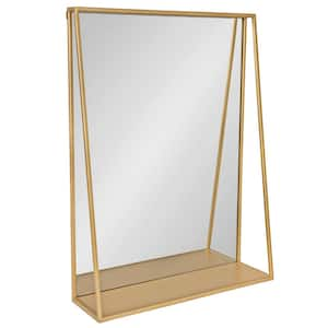 Medium Rectangle Gold Neo-Classical Mirror (24 in. H x 18 in. W)