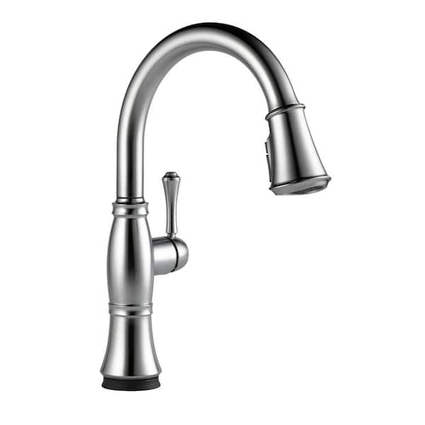 Delta Cassidy Touch Single-Handle Pull-Down Sprayer Kitchen Faucet in Lumicoat Arctic Stainless